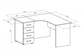 Стол с тумбой Compass ОФ-10+ОФ-20