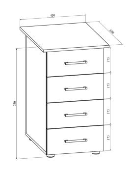 Комплект стол письменный с тумбой Compass ОФ-111К+ОФ-20
