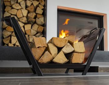 Дровница кожаная CONCRETIKA с подставкой