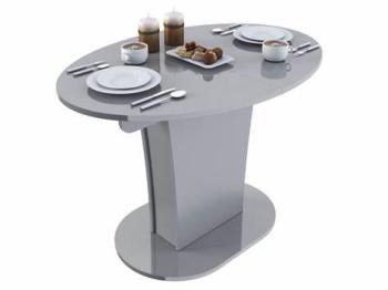 Стол раскладной TURIN-5 (Овальный) Серый Глянец 3 (У)