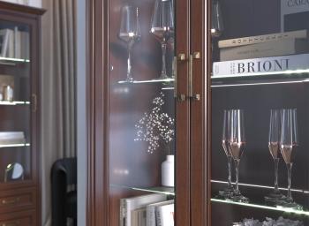 Шкаф БРВ Мебель STYLIUS B169-REG2W2S с подсветкой