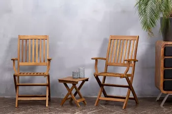 Стул из акации Joygarden OXFORD складной с подлокотниками