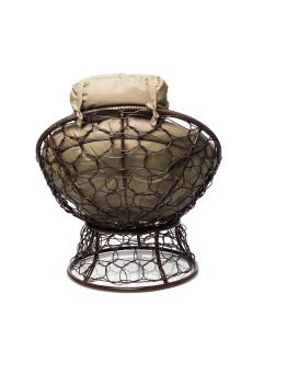 Кресло M-group ПАПАСАН мини с ротангом коричневое