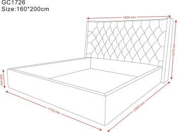 Кровать ESF GC1726 (160-200)