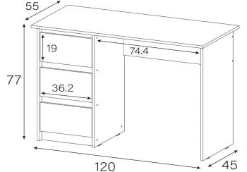 Письменный стол Woodville Идена СТП06-1200