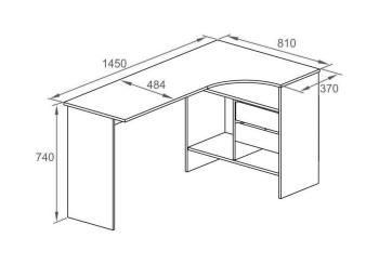 Письменный стол Woodville СПм-25 правый