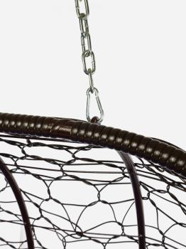 Подвесной диван M-group ЛЕЖЕБОКА с ротангом коричневый