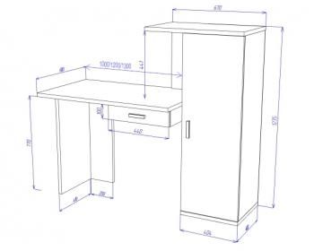 Компьютерный стол Мэрдэс СКЛ-ПРЯМ120+ШК