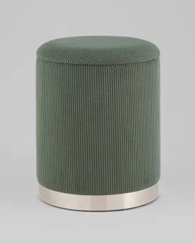 Серебро, вельвет зелёный