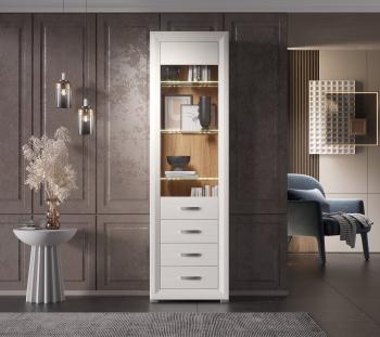 Шкаф БРВ Мебель MALTA B136-REG1W3S с подсветкой