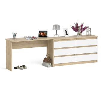 Дуб сонома/белый