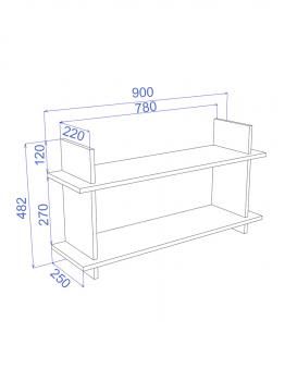 Полка навесная Мэрдэс Пл2