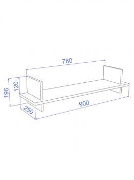 Полка навесная Мэрдэс Пл1