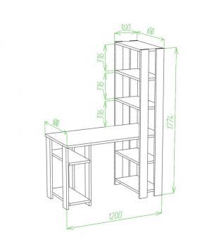 Стол компьютерный Мэрдэс СТН-180/120