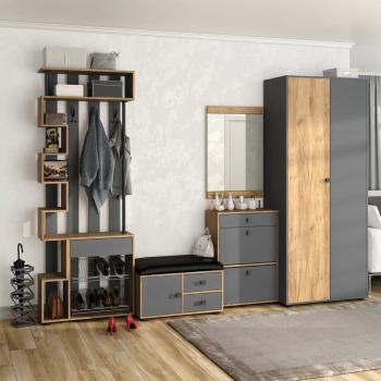 Дуб золотой крафт/Серый графит/С.-118