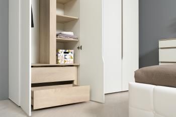 Шкаф двухстворчатый Mobi Муссон 13.198 + 13.349 Стеллаж