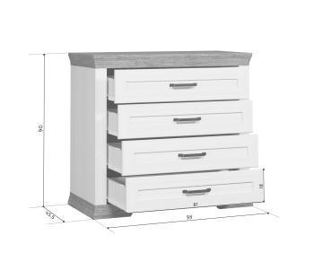 Комод БРВ Мебель MARSELLE KOM4S