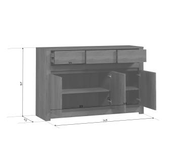 Тумба БРВ Мебель KADA S404-KOM3D3S