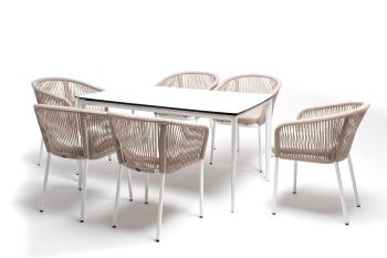Обеденная группа на 6 персон со стульями марсель 4sis Малага