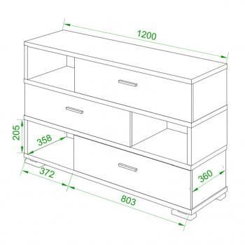 Стеллаж Мэрдэс СБ-40/3-ПВК (закругленная верхняя полка)