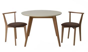 Натур/Слоновая Кость/Велюр Коричневый