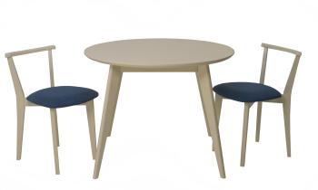 Слоновая Кость/Рогожка Синий