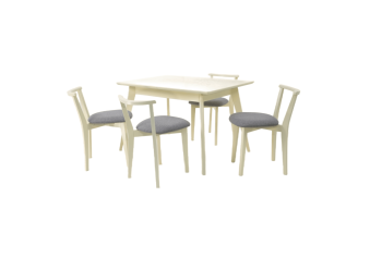 Слоновая Кость/Рогожка Серый