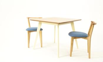 Слоновая Кость/Натур/Рогожка Синий