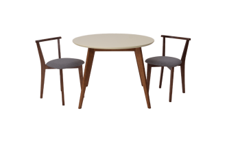 Орех/Слоновая Кость/Рогожка Серый