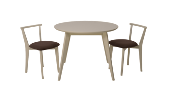 Слоновая Кость/Велюр Коричневый