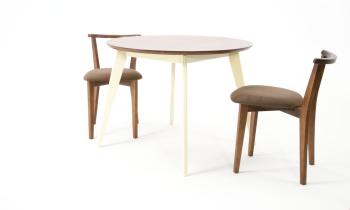 Слоновая Кость/Орех/Велюр Коричневый