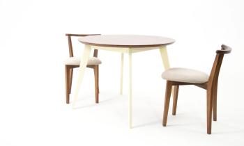 Слоновая Кость/Орех/Велюр Бежевый