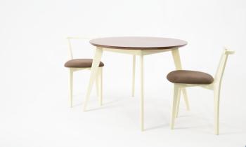 Слоновая Кость/Велюр Коричневый