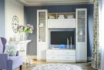 Гостиная Сильва Оливия комплектация 2 (НМ 040.43 РС ЛВ + НМ 040.48 + НМ 040.50 + НМ 040.43 РС ПР