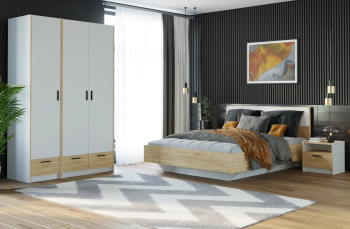 Спальня Сильва Оттавия комплектация 3 (НМ 011.80+НМ 011.20+НМ 011.56 Ультра Графит+НМ 011.15+НМ 011.15)