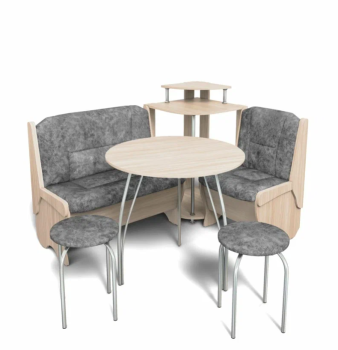 Ясень, Велюр графит, серебро