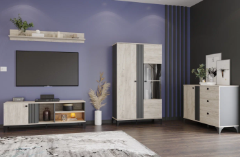 Гостиная Сильва Отис Комплектация 2 (НМ 040.11+НМ 040.13+НМ 040.27+НМ 013.72-02)