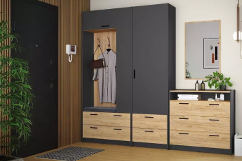 Прихожая Сильва Оттавия комплектация 1 (НМ 014.64+НМ 014.66+НМ 011.04+НМ 040.01-01)