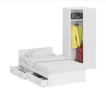Кровать с ящиками СВК 1200 + Шкаф угловой Стандарт