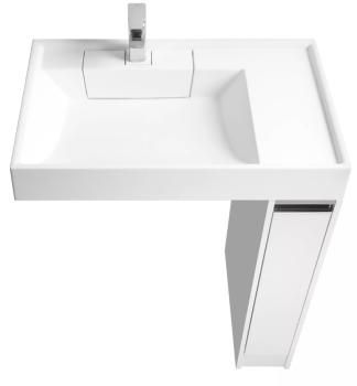 Тумба с раковиной Aquaton Лондри 20/Раковина Рейн 80