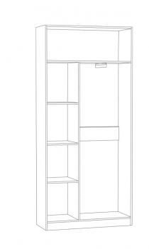 Шкаф для одежды Mobi Ливерпуль + карниз 1000