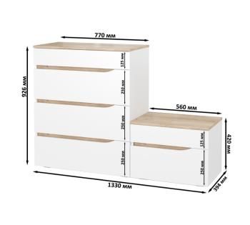 Комод Mobi Муссон 13.97 + 16.03 Тумба