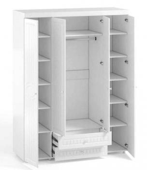 Шкаф 4 дв (560) с 2 Большими глухими дверьми, с 2 Малыми глухими дверьми и ящиками Катрин-К МН-62 Монако