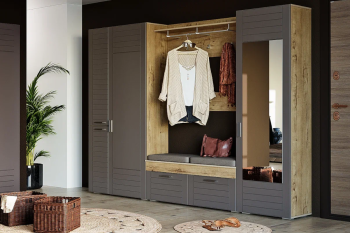 Прихожая Сильва Livorno комплектация 1 (НМ 013.36 ЛР+НМ 013.20-01+НМ 013.35-01+НМ 040.72+НМ 013.16 PZ)