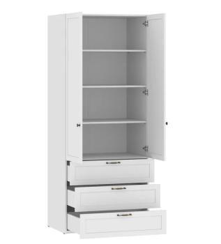 Шкаф Сильва Орлеан + НМ 041.91 Полки к шкафу НМ 041.91