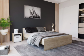 Спальня Сильва Симпл комплектация 2 (НМ 013.11+НМ 013.11+НМ 011.53)