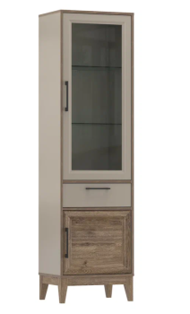 Шкаф пенал Олимп 75.09 со стеклом Сарита