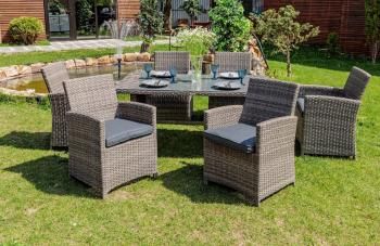 Обеденный комплект ROYAL FAMILY Fiona из искусственного ротанга