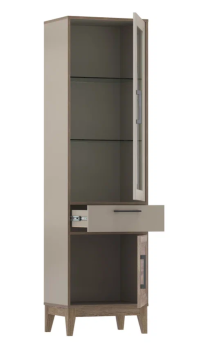 Шкаф пенал Олимп 75.09 со стеклом Сарита
