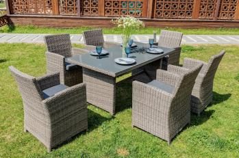 Обеденный комплект ROYAL FAMILY Fiona из искусственного ротанга